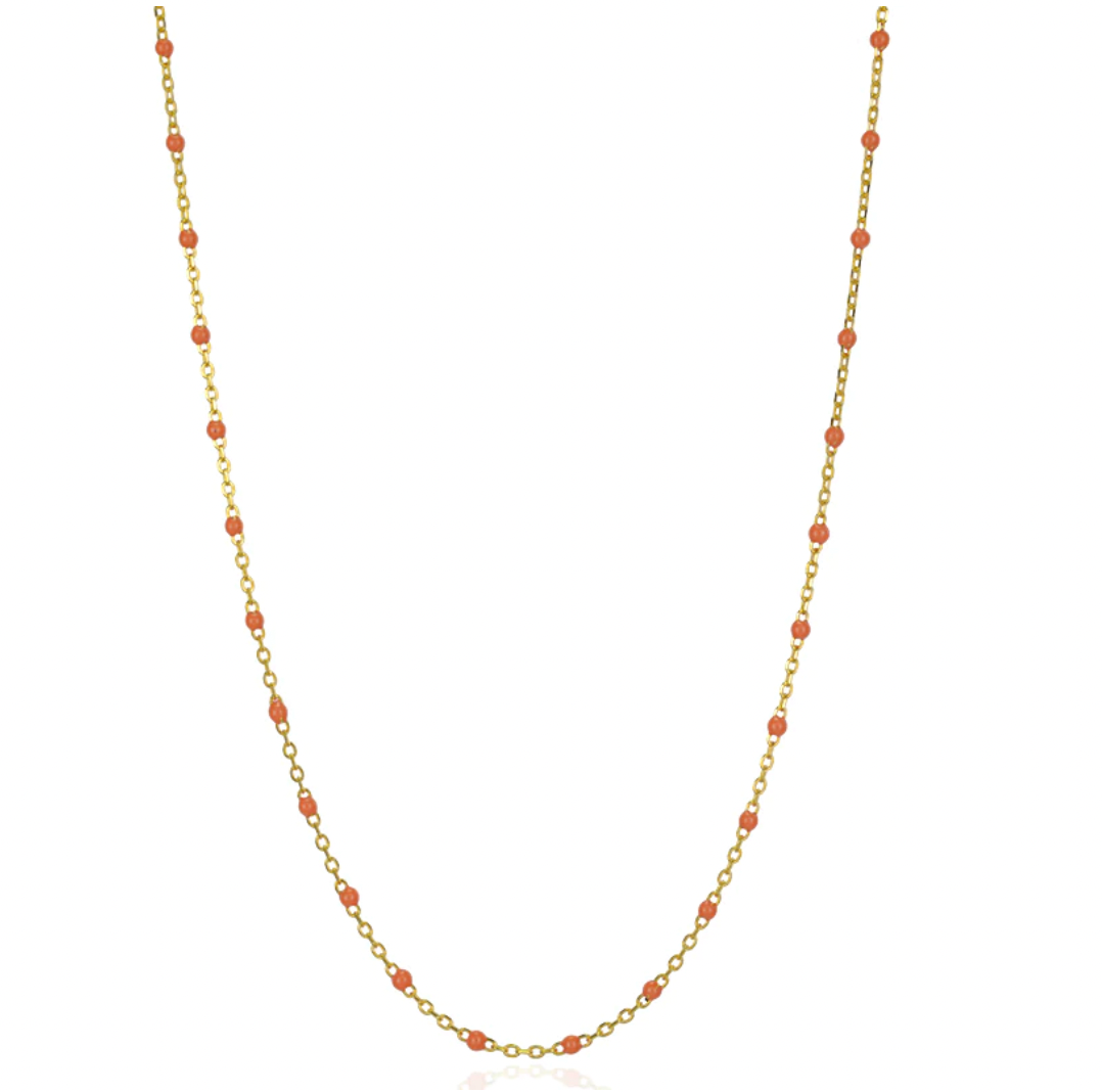 Orange Spotted Necklace