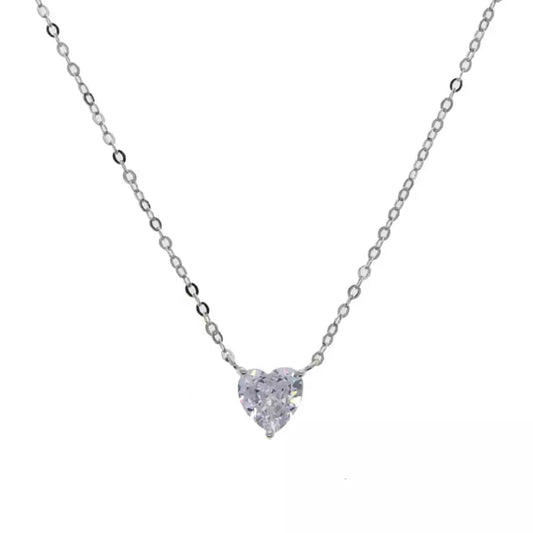 Solitaire Heart Necklace