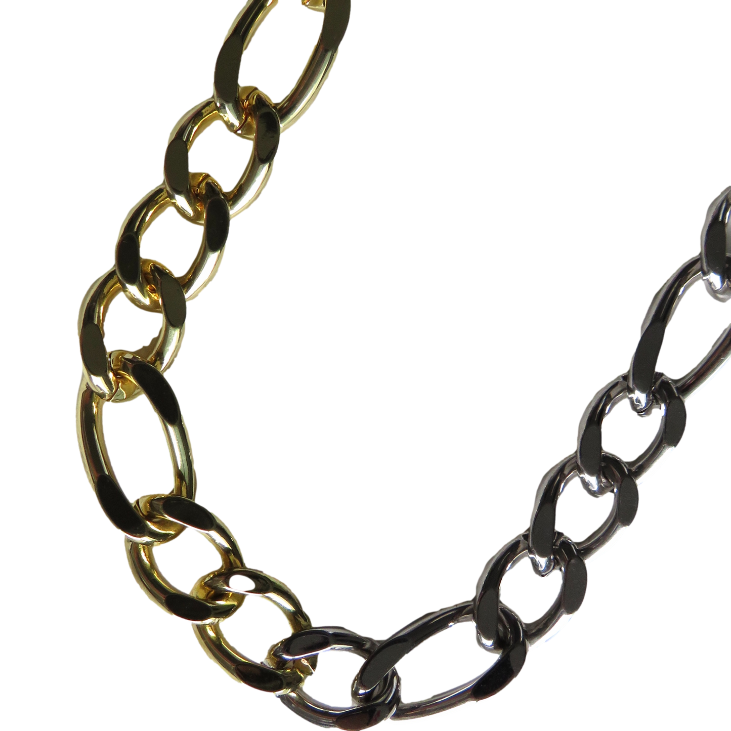 Two Toned Cuban Link Necklace