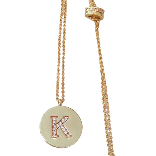 Nameplate K Necklace