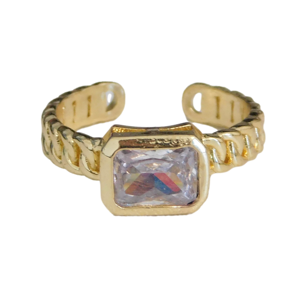 Adjustable Gem Rings
