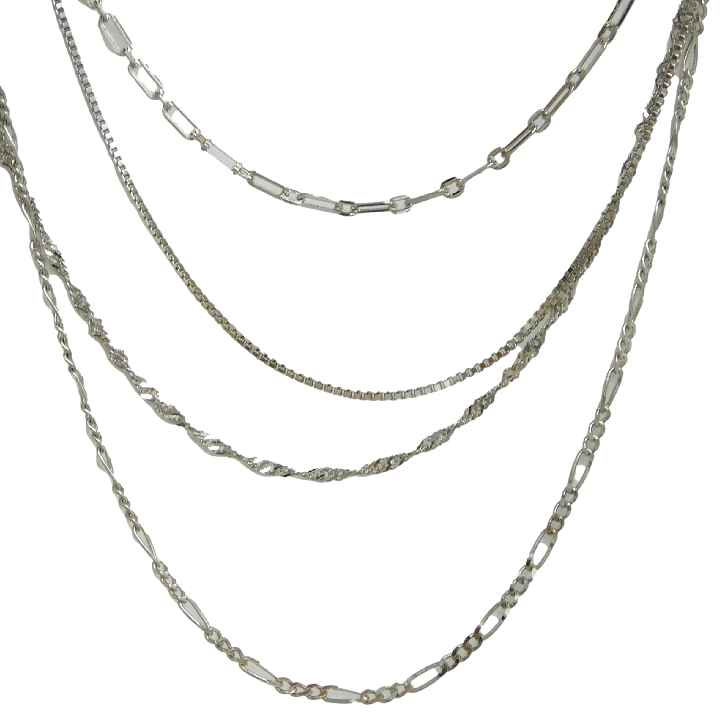 4 in 1 Silver Necklace