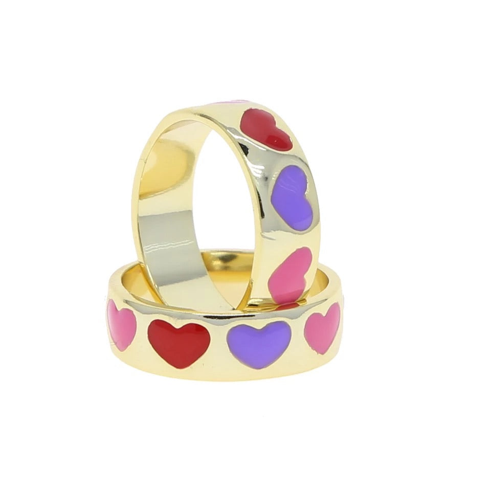 Colorful Heart Ring