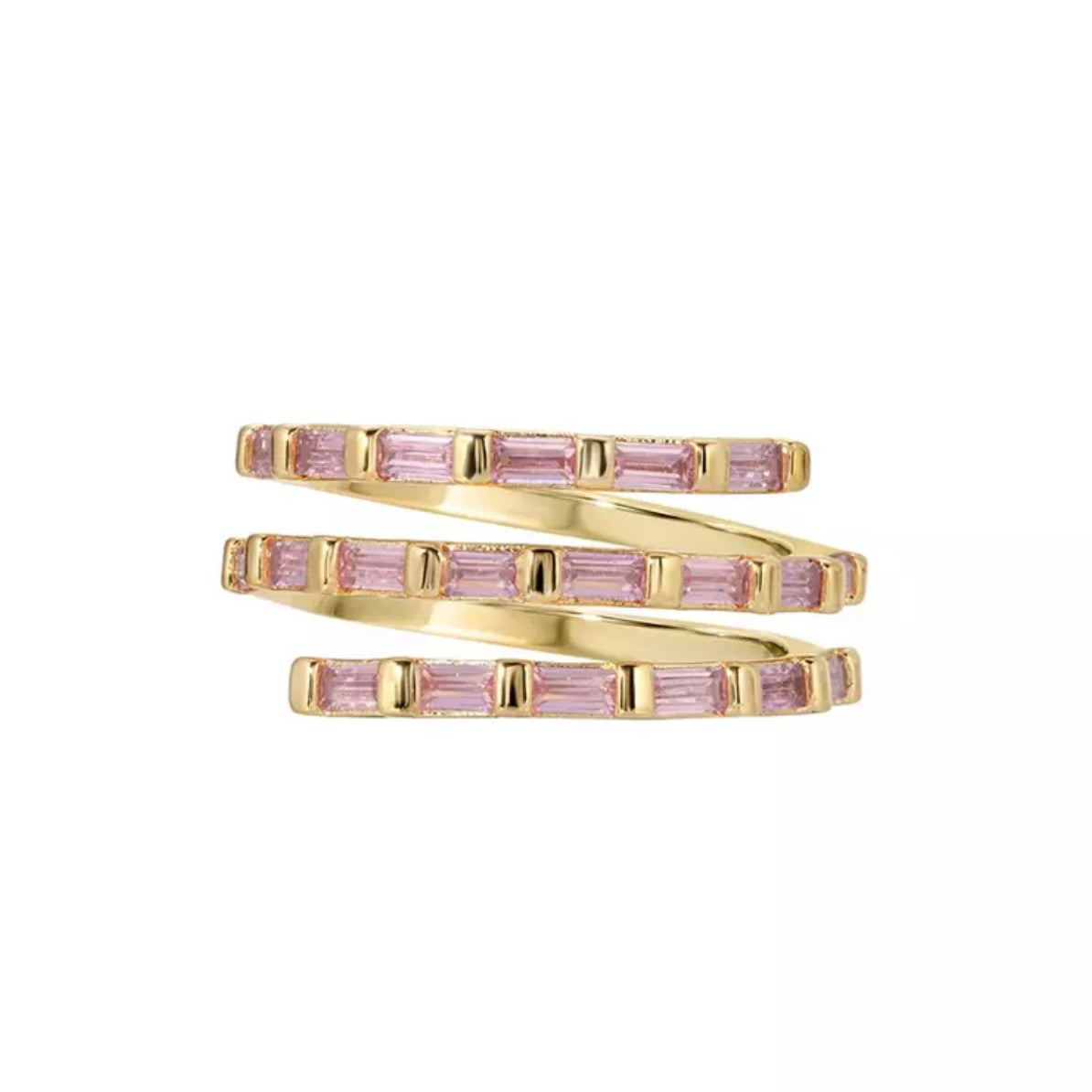 Three Layer Baguette Ring