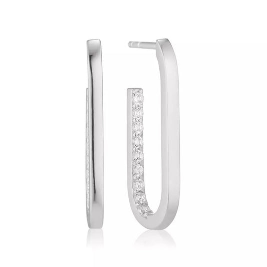 Inner Pave Rectangle Hoops