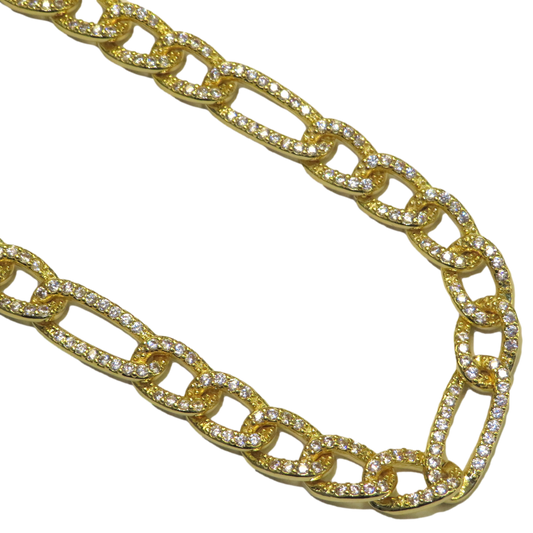 Curb Chain Stone Necklace