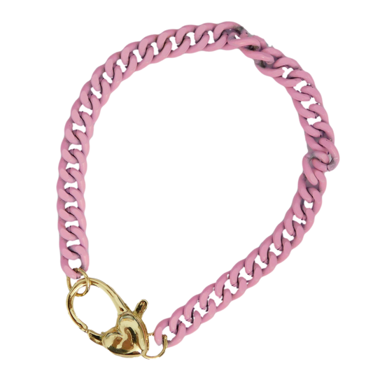 Enamel Chain Locket Bracelet