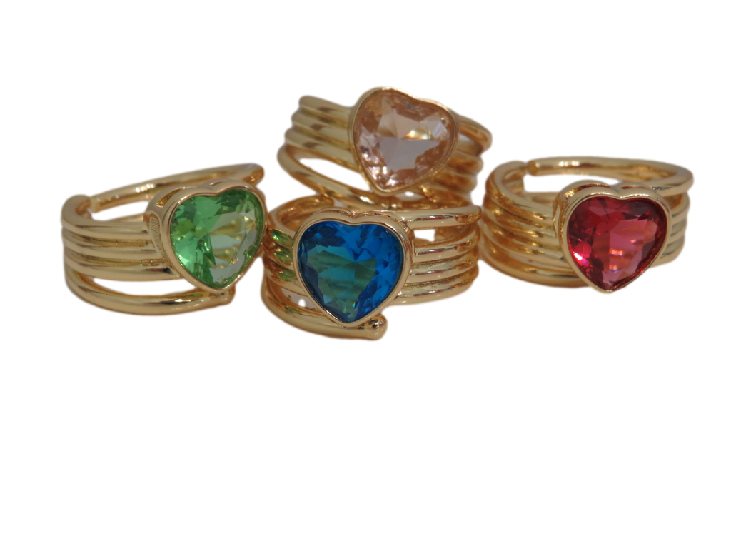 Spiral Heart Rings