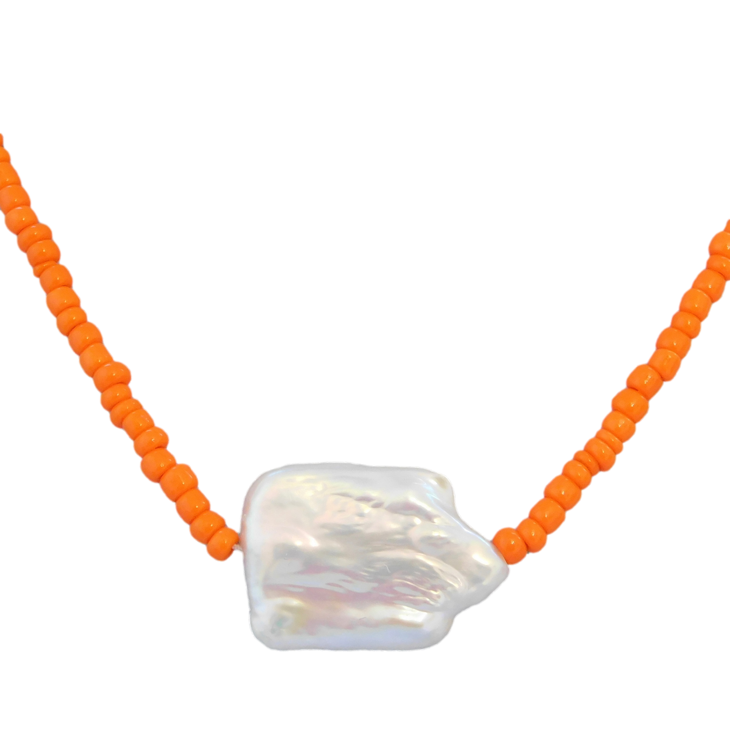 Orange Pearl Necklace