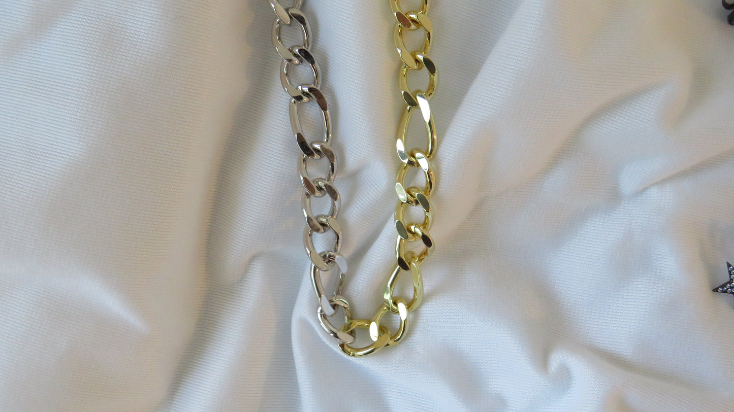 Two Toned Cuban Link Necklace